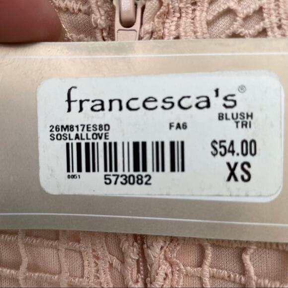 Miami Dress XS Blush Pink Lace Spring Summer NWT - Picture 8 of 8